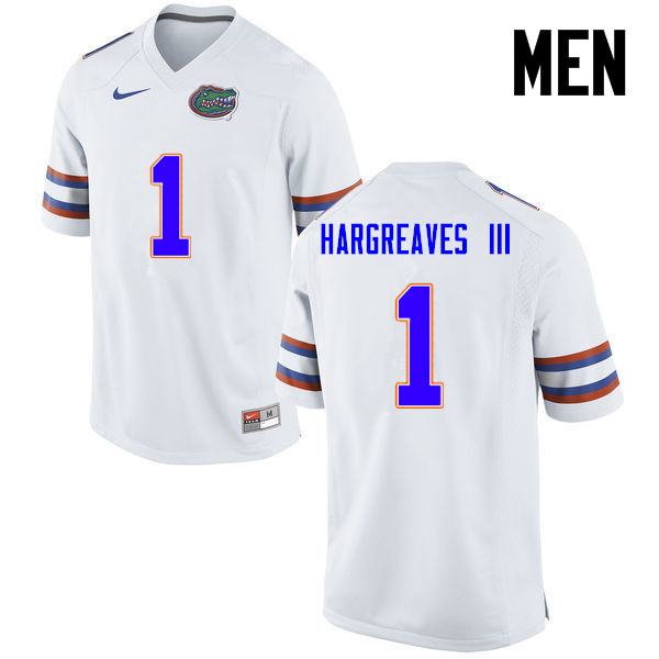 Men Florida Gators #1 Vernon Hargreaves III College Football Jerseys-White